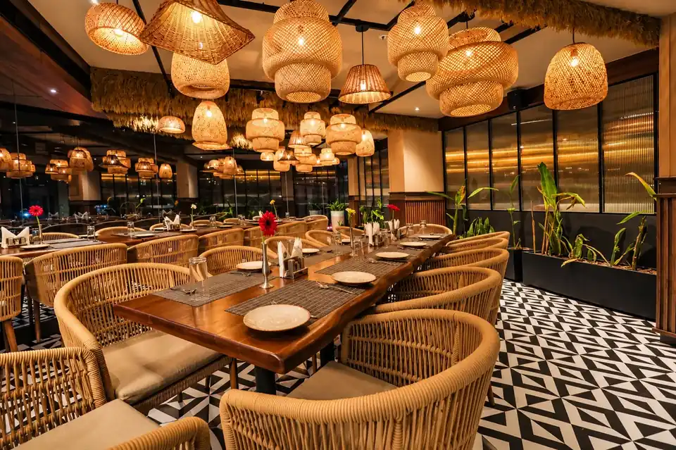 Brick and Brew restaurant dining at Radiant Vista in Hubballi